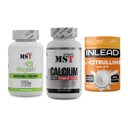 Ausdauer-Set: MST Magnesium + MST Calcium + INLEAD L-Citrull – alle enthaltenen Artikel