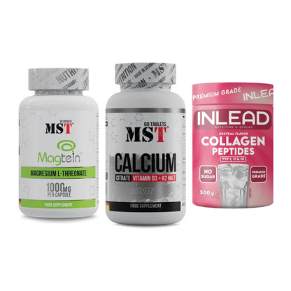 Ausdauer-Set: MST Magnesium + MST Calcium + INLEAD Collagen – alle enthaltenen Artikel