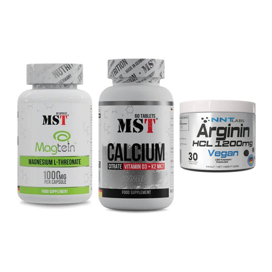 Ausdauer-Set: MST Magnesium + MST Calcium + NNT Arginin HCL – alle enthaltenen Artikel