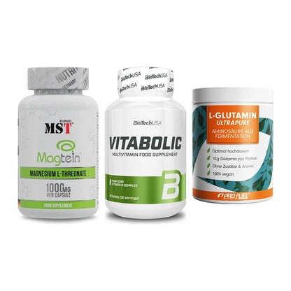 Ausdauer-Set: MST Magnesium + BioTech Vitaboli + ProFuel Glutamin – alle enthaltenen Artikel