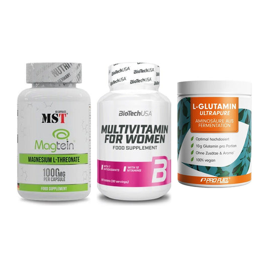 Ausdauer-Set: MST Magnesium + BioTech Multivit + ProFuel Glutamin – alle enthaltenen Artikel