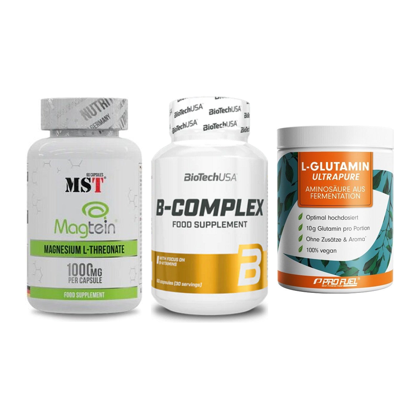 Ausdauer-Set: MST Magnesium + BioTech B + ProFuel Glutamin – alle enthaltenen Artikel