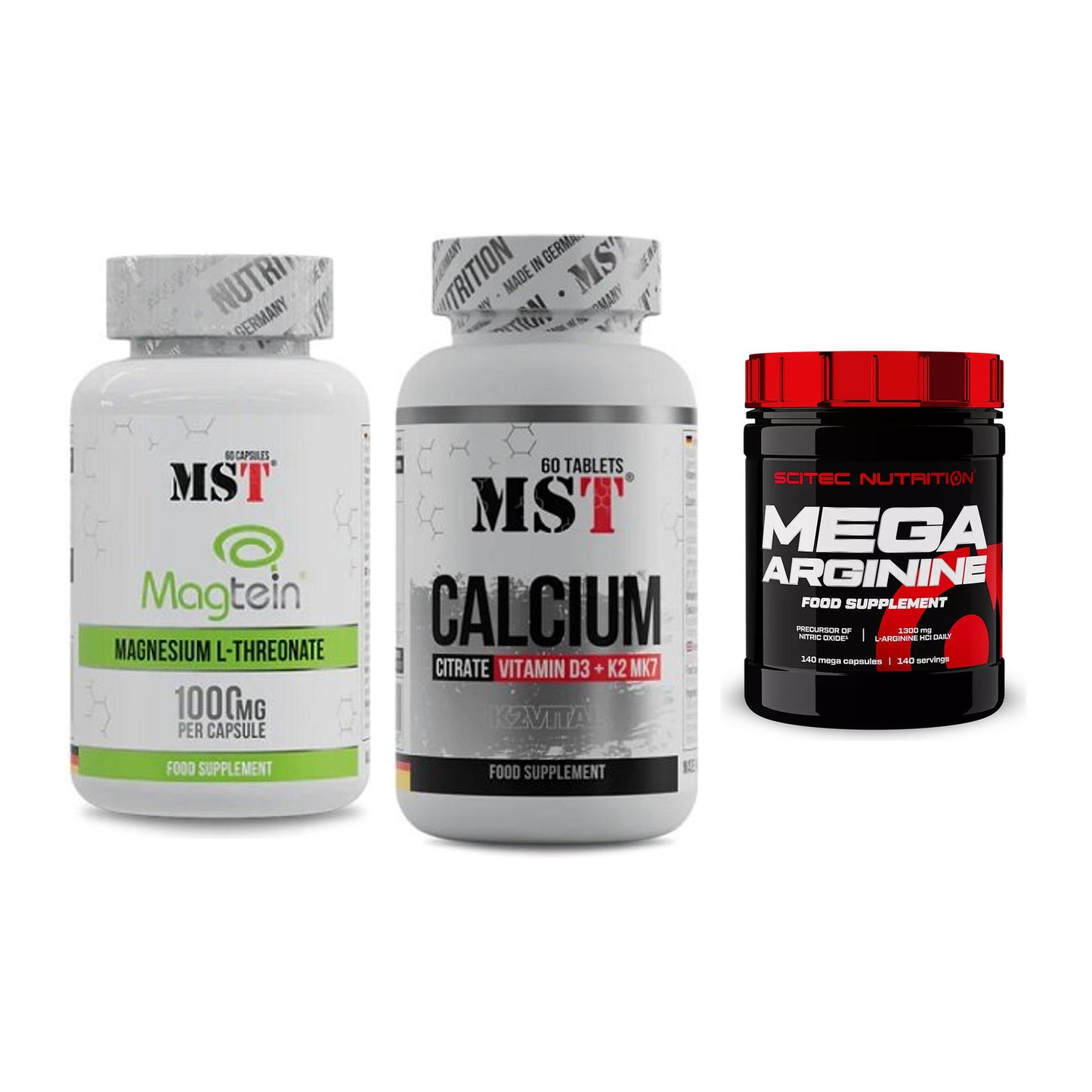 Ausdauer-Set: MST Magnesium + MST Calcium + Scitec Mega – alle enthaltenen Artikel