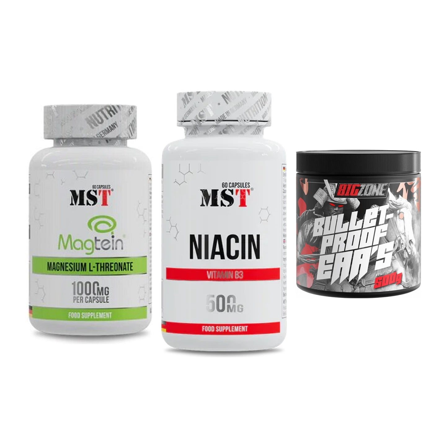 Ausdauer-Set: MST Magnesium + MST Niacin + Big Zone Bulletp – alle enthaltenen Artikel