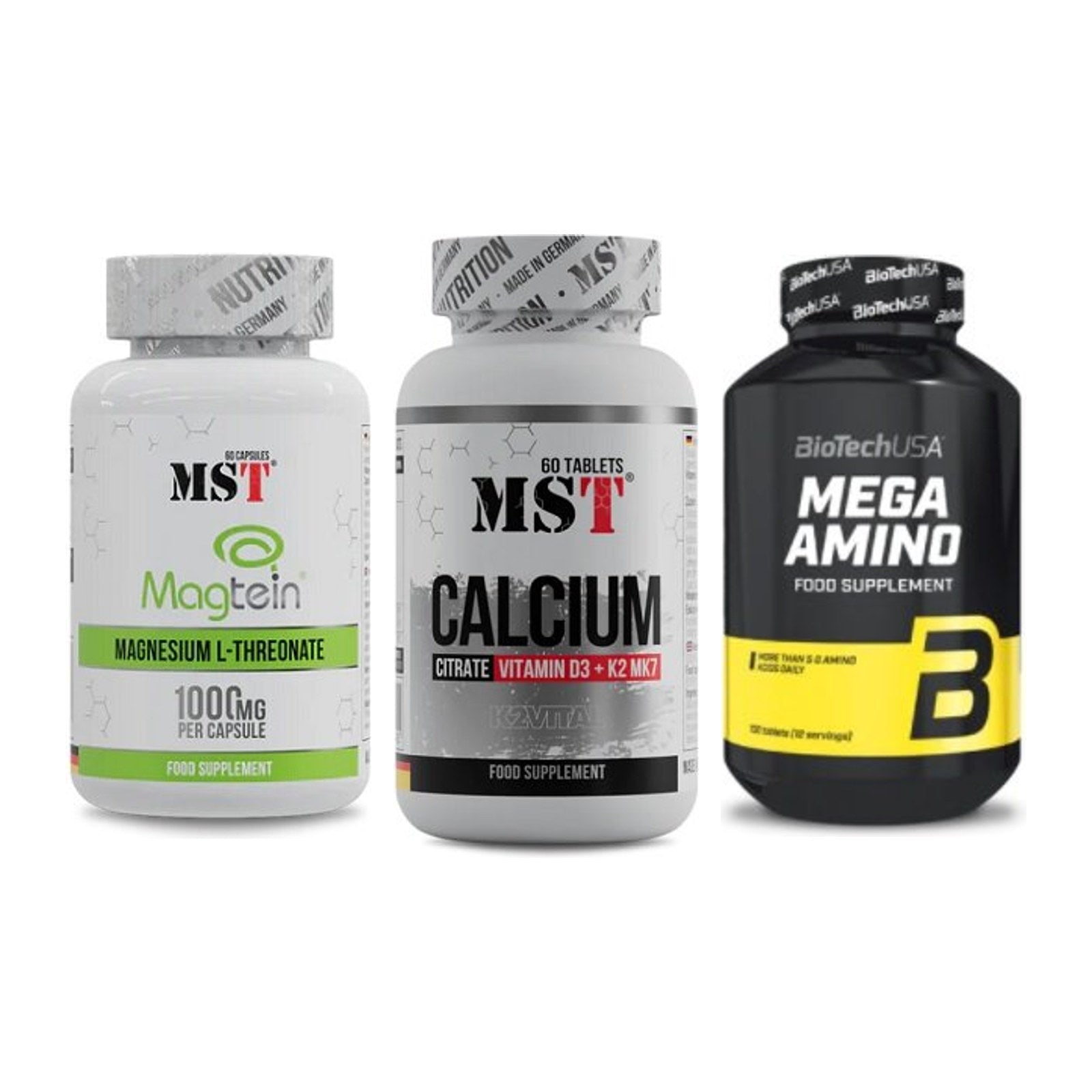 Ausdauer-Set: MST Magnesium + MST Calcium + BioTech Mega – alle enthaltenen Artikel