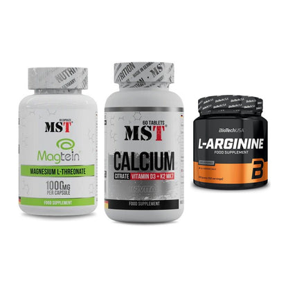 Ausdauer-Set: MST Magnesium + MST Calcium + BioTech L-Argini – alle enthaltenen Artikel