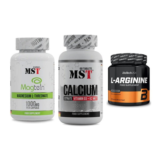 Ausdauer-Set: MST Magnesium + MST Calcium + BioTech L-Argini – alle enthaltenen Artikel