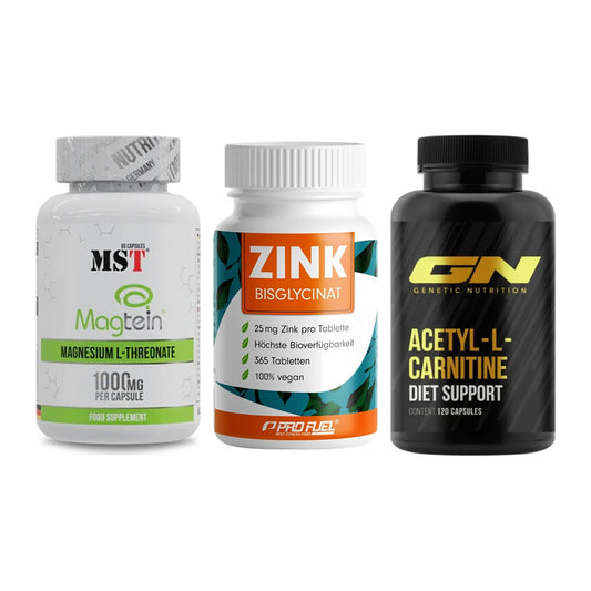 Ausdauer-Set: MST Magnesium + ProFuel Zink + GN Acetyl – alle enthaltenen Artikel