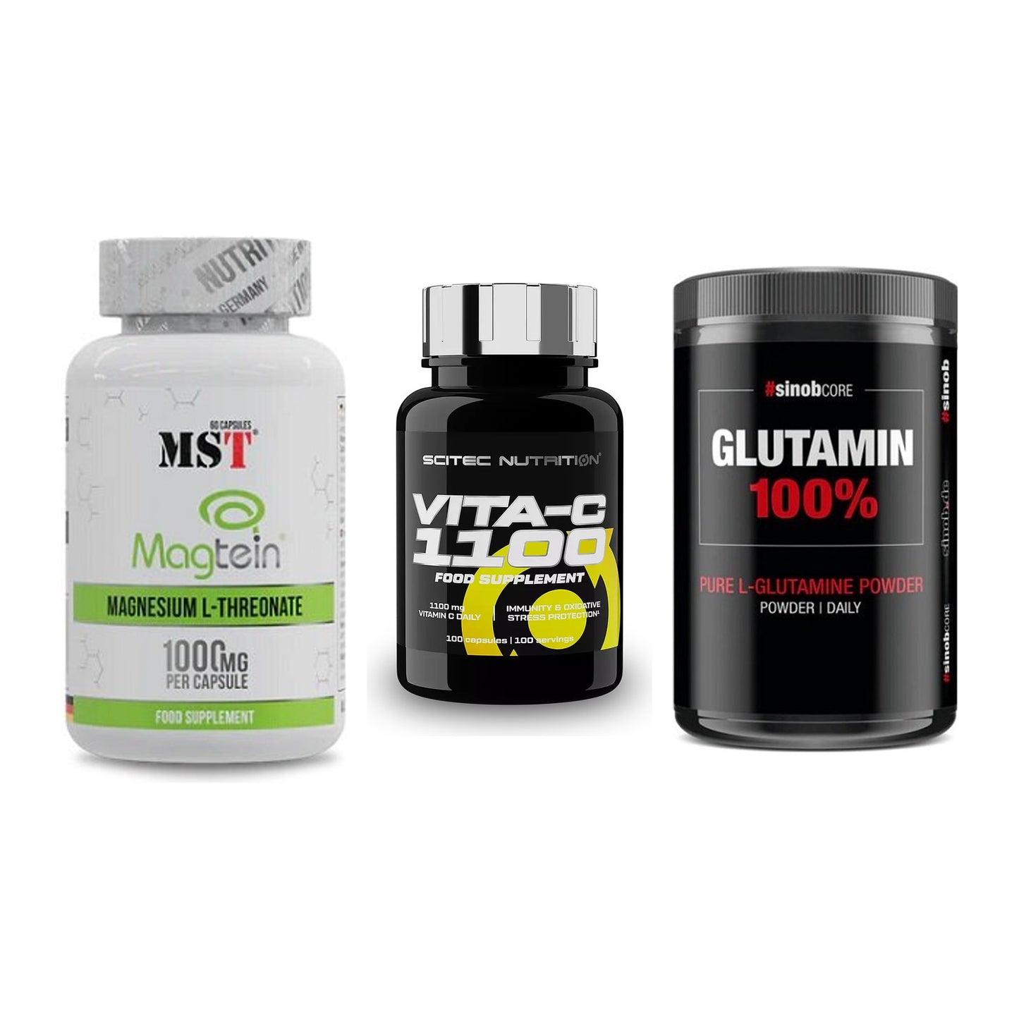 Ausdauer-Set: MST Magnesium + Scitec Vitamin C + Sinob Core – alle enthaltenen Artikel