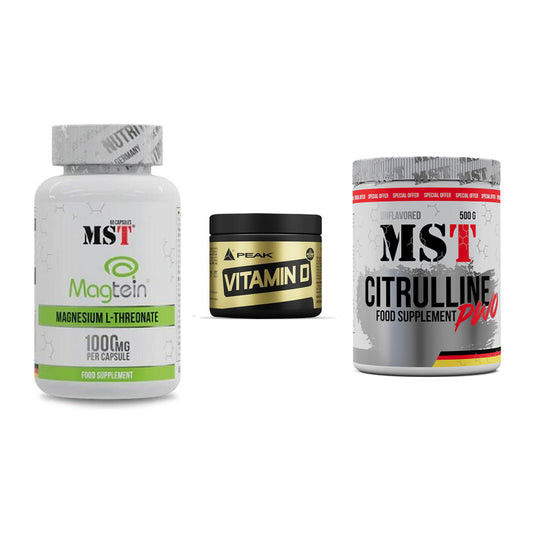 Ausdauer-Set: MST Magnesium + Peak Vitamin D + MST Citrulline – alle enthaltenen Artikel