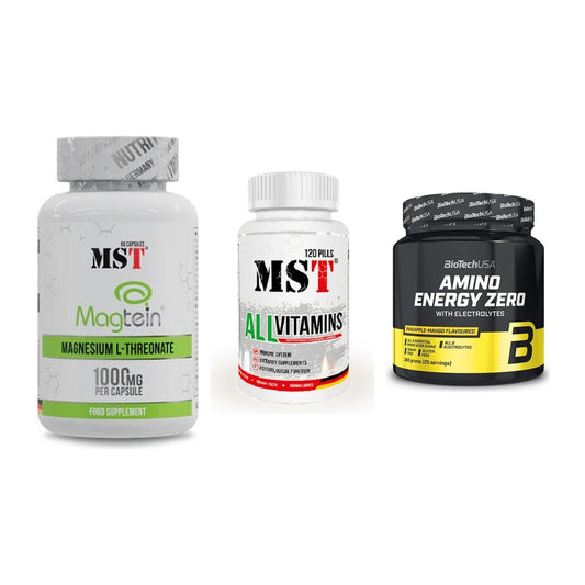 Ausdauer-Set: MST Magnesium + MST All Vitamins + BioTech Amino – alle enthaltenen Artikel