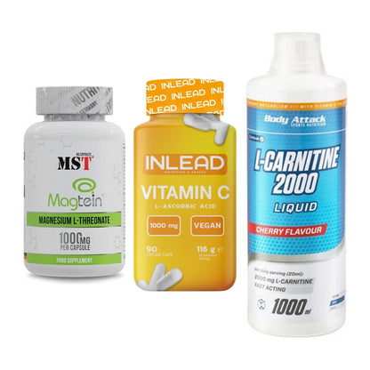 Ausdauer-Set: MST Magnesium + INLEAD Vitamin C + Body Attack – alle enthaltenen Artikel