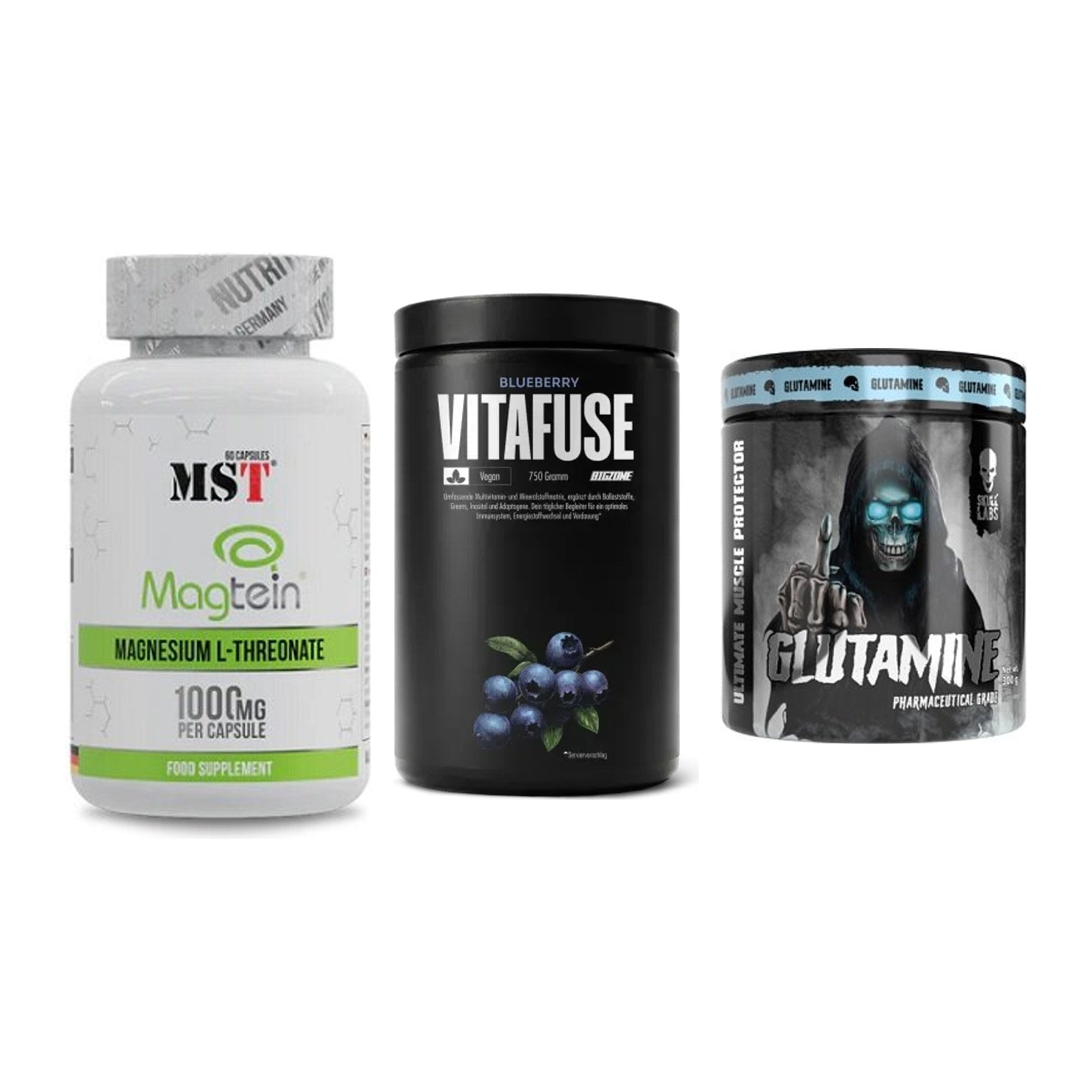Ausdauer-Set: MST Magnesium + Big Zone Vitafus + Skull Labs – alle enthaltenen Artikel