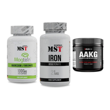 Ausdauer-Set: MST Magnesium + MST Iron Bisglyc + Sinob Core – alle enthaltenen Artikel