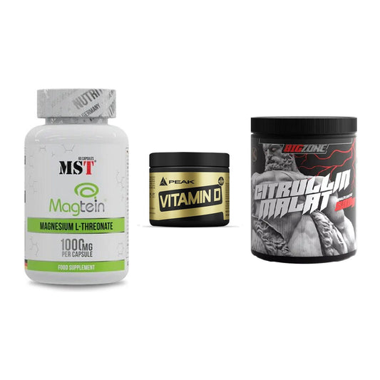 Ausdauer-Set: MST Magnesium + Peak Vitamin D + Big Zone Citrull – alle enthaltenen Artikel