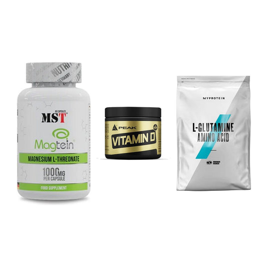 Ausdauer-Set: MST Magnesium + Peak Vitamin D + MyProtein – alle enthaltenen Artikel