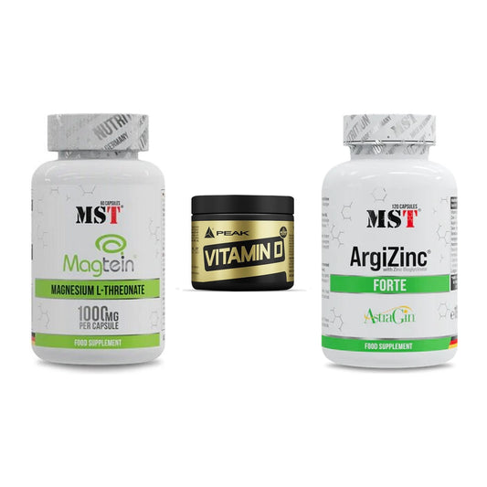 Ausdauer-Set: MST Magnesium + Peak Vitamin D + MST ArgiZinc – alle enthaltenen Artikel