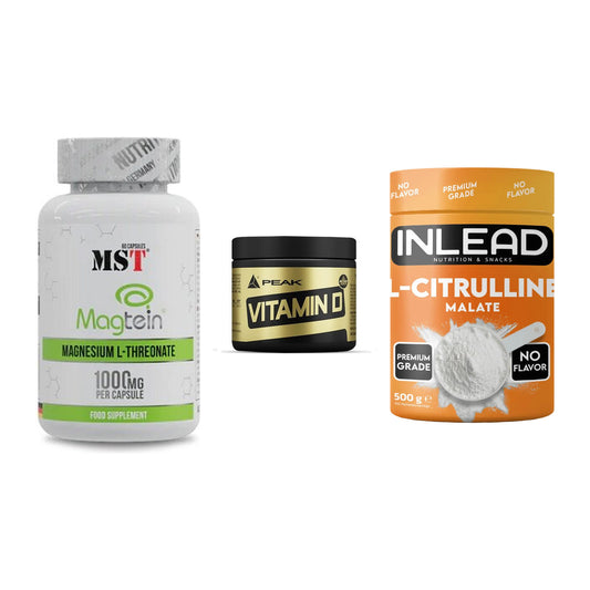 Ausdauer-Set: MST Magnesium + Peak Vitamin D + INLEAD L-Citrull – alle enthaltenen Artikel