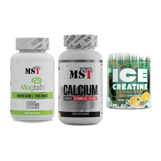 Ausdauer-Set: MST Magnesium + MST Calcium + FA Nutrition ICE – alle enthaltenen Artikel