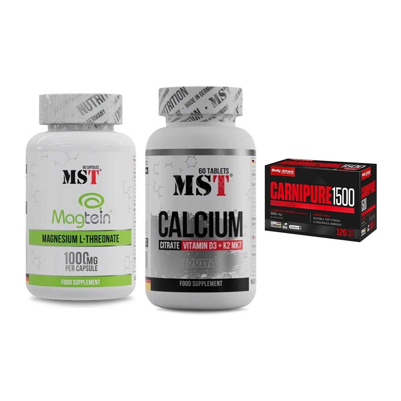 Ausdauer-Set: MST Magnesium + MST Calcium + Body Attack – alle enthaltenen Artikel