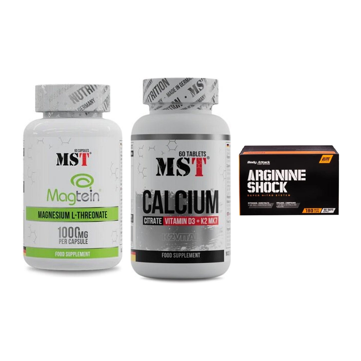 Ausdauer-Set: MST Magnesium + MST Calcium + Body Attack – alle enthaltenen Artikel