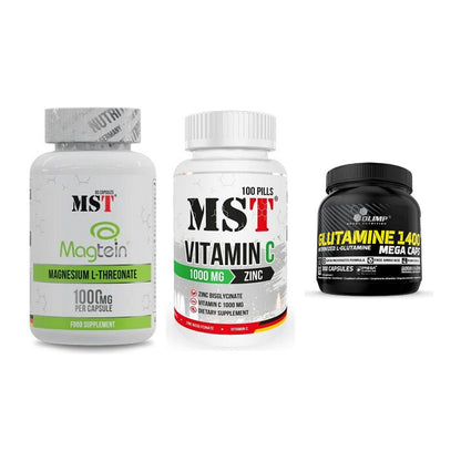 Ausdauer-Set: MST Magnesium + MST Vitamin C + Olimp L-Glutamin – alle enthaltenen Artikel