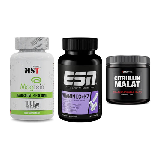 Ausdauer-Set: MST Magnesium + ESN Vitamin D3 + Sinob Core – alle enthaltenen Artikel