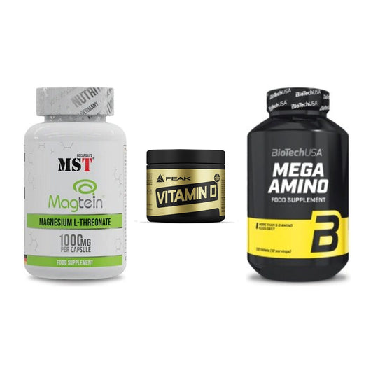 Ausdauer-Set: MST Magnesium + Peak Vitamin D + BioTech Mega – alle enthaltenen Artikel