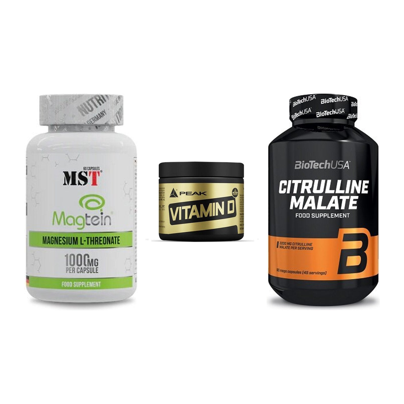 Ausdauer-Set: MST Magnesium + Peak Vitamin D + BioTech Citrulli – alle enthaltenen Artikel