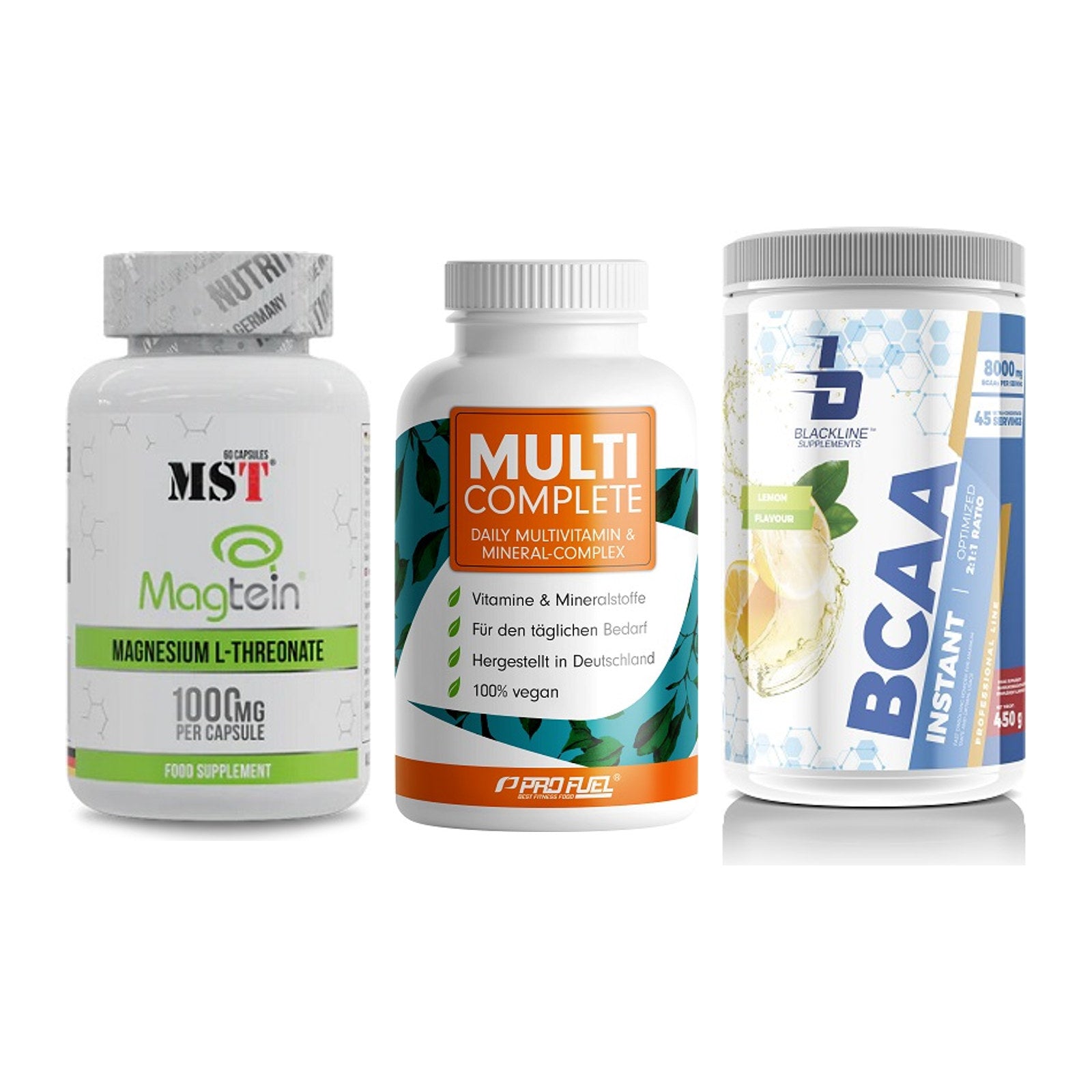 Ausdauer-Set: MST Magnesium + ProFuel MULTI + Blackline – alle enthaltenen Artikel
