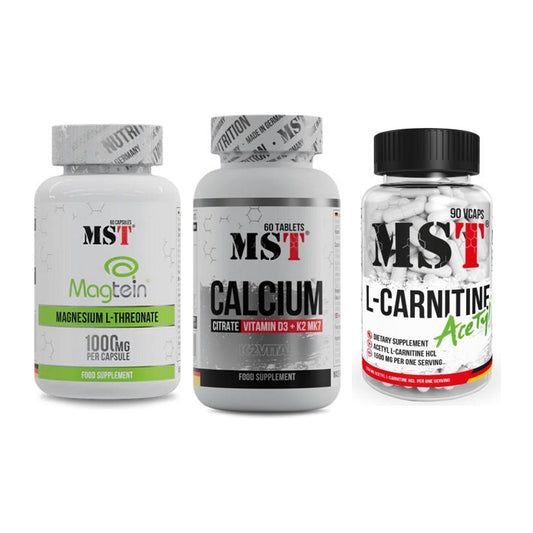 Ausdauer-Set: MST Magnesium + MST Calcium + MST L-Carnitine – alle enthaltenen Artikel