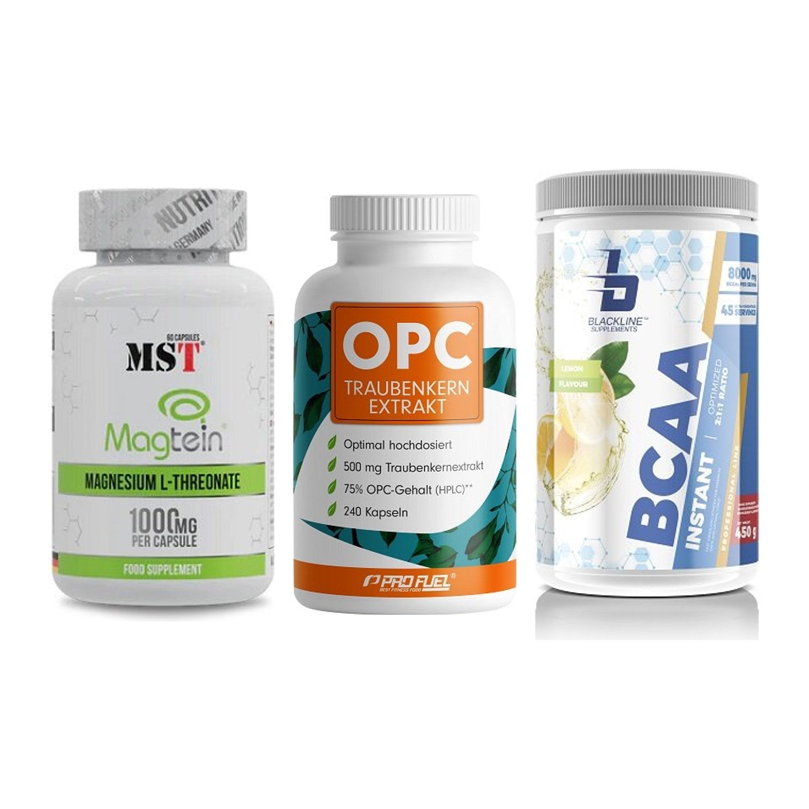 Ausdauer-Set: MST Magnesium + ProFuel OPC + Blackline – alle enthaltenen Artikel