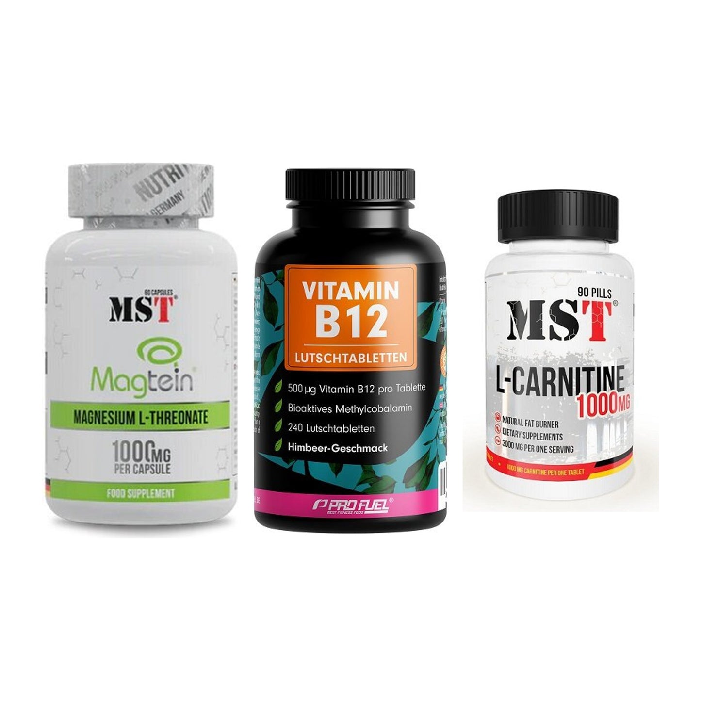 Ausdauer-Set: MST Magnesium + ProFuel Vitamin + MST L-Carnitine – alle enthaltenen Artikel