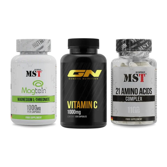 Ausdauer-Set: MST Magnesium + GN Vitamin C + MST 21 Amino – alle enthaltenen Artikel