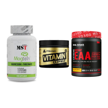 Ausdauer-Set: MST Magnesium + Peak Vitamin + Body Attack – alle enthaltenen Artikel