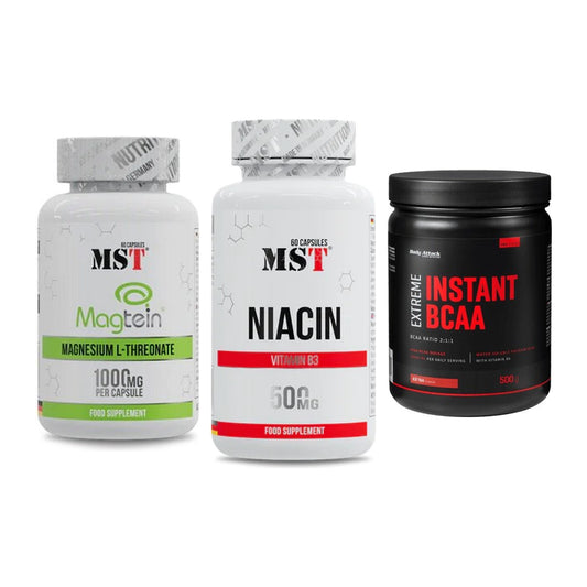 Ausdauer-Set: MST Magnesium + MST Niacin + Body Attack – alle enthaltenen Artikel