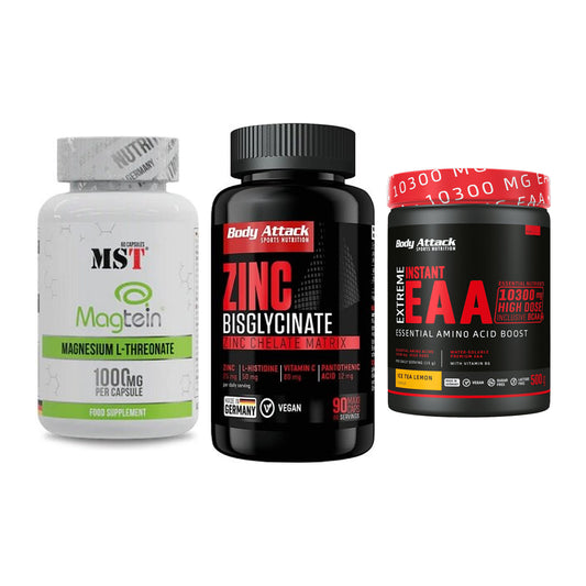 Ausdauer-Set: MST Magnesium + Body Attack Zink + Body Attack – alle enthaltenen Artikel