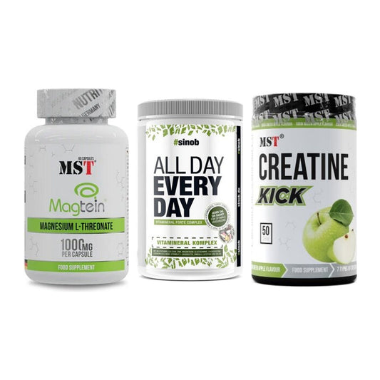 Ausdauer-Set: MST Magnesium + Sinob All Day + MST Creatine – alle enthaltenen Artikel