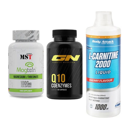 Ausdauer-Set: MST Magnesium + GN Q10 Health + Body Attack – alle enthaltenen Artikel