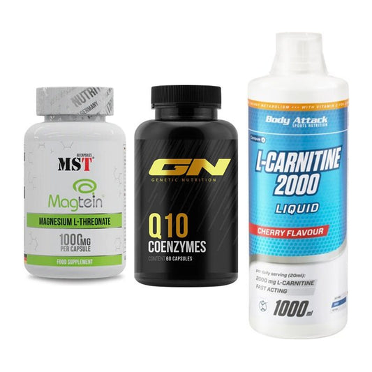 Ausdauer-Set: MST Magnesium + GN Q10 Health + Body Attack – alle enthaltenen Artikel