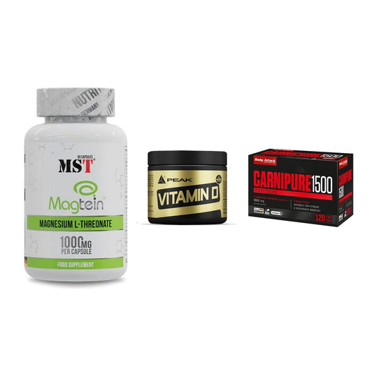 Ausdauer-Set: MST Magnesium + Peak Vitamin D + Body Attack – alle enthaltenen Artikel