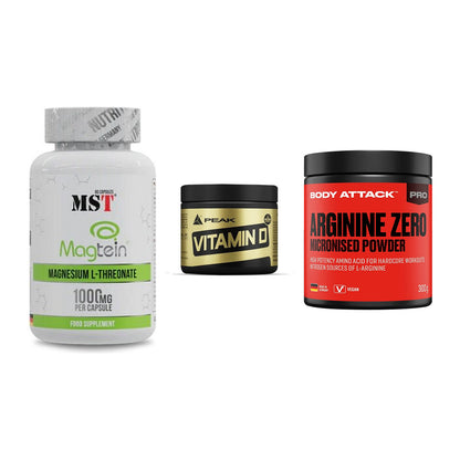 Ausdauer-Set: MST Magnesium + Peak Vitamin D + Body Attack 100 – alle enthaltenen Artikel