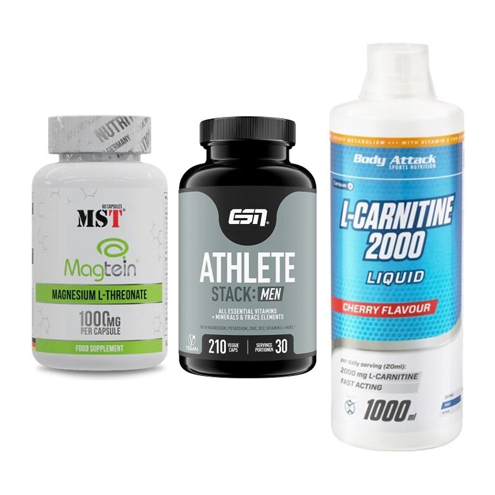 Ausdauer-Set: MST Magnesium + ESN Athlete + Body Attack – alle enthaltenen Artikel