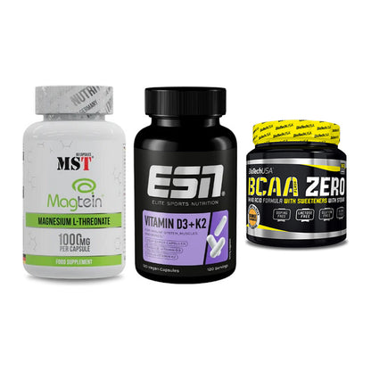 Ausdauer-Set: MST Magnesium + ESN Vitamin D3 + BioTech BCAA – alle enthaltenen Artikel