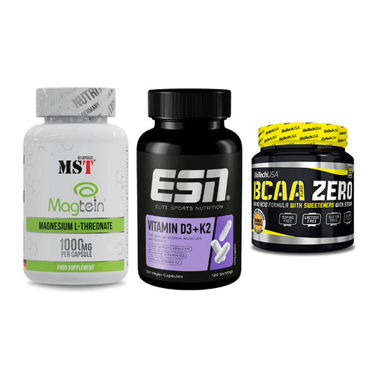 Ausdauer-Set: MST Magnesium + ESN Vitamin D3 + BioTech BCAA – alle enthaltenen Artikel
