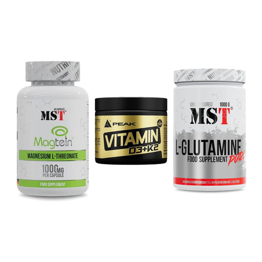 Ausdauer-Set: MST Magnesium + Peak Vitamin + MST Glutamine – alle enthaltenen Artikel
