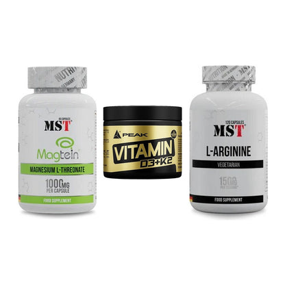 Ausdauer-Set: MST Magnesium + Peak Vitamin + MST L-Arginine – alle enthaltenen Artikel