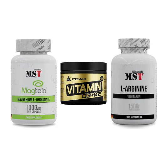 Ausdauer-Set: MST Magnesium + Peak Vitamin + MST L-Arginine – alle enthaltenen Artikel