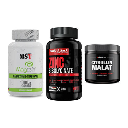 Ausdauer-Set: MST Magnesium + Body Attack Zink + Sinob Core – alle enthaltenen Artikel
