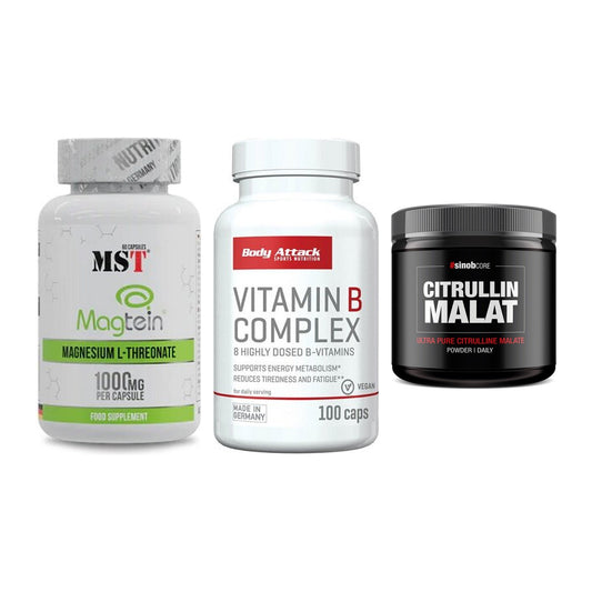 Ausdauer-Set: MST Magnesium + Body Attack + Sinob Core – alle enthaltenen Artikel
